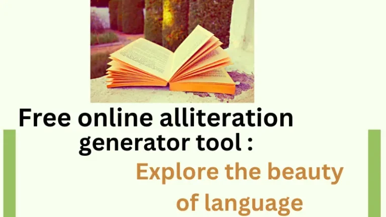 Free-online-alliteration-generator-tool