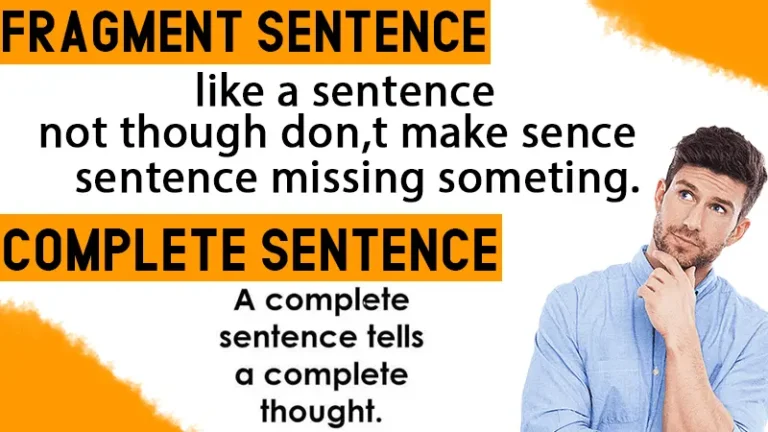 fragment and complete sentence